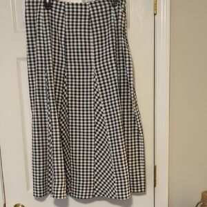 On 34th Seersucker Gingham Midi Skirt